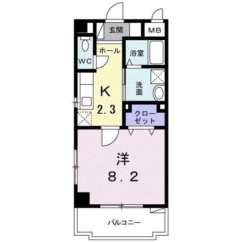 OSマンション(1K/1階)の間取り写真