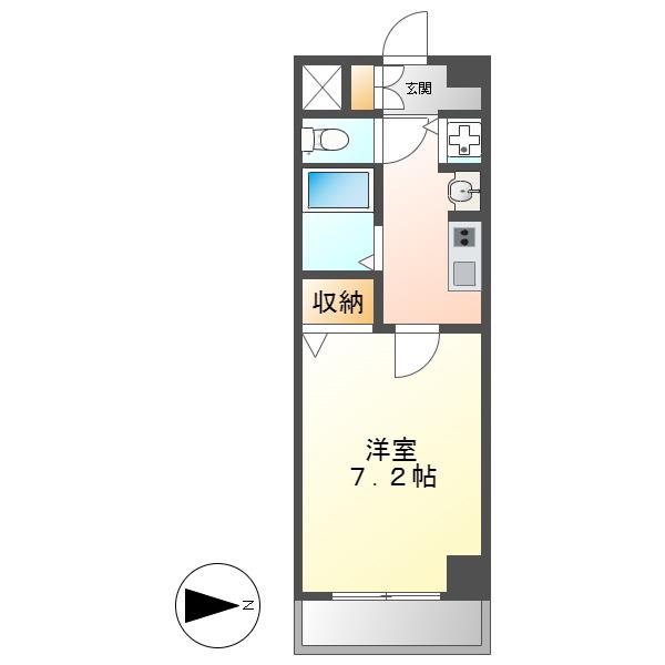 ベレーサ金山(1K/5階)の間取り写真
