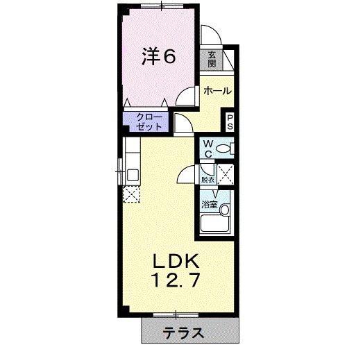 プチメゾン21(1LDK/1階)の間取り写真