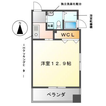 リバーフロントレジデンス(1K/11階)の間取り写真