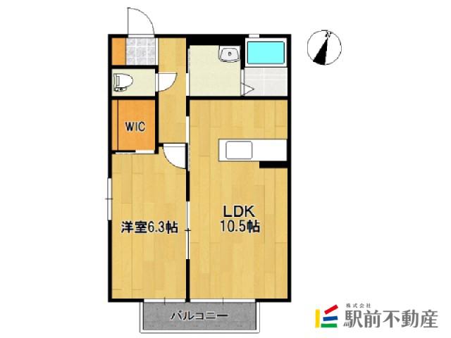 カサディモカ(1LDK/2階)の間取り写真