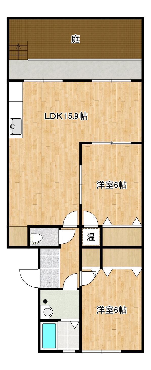ストークハイム(2LDK/1階)の間取り写真