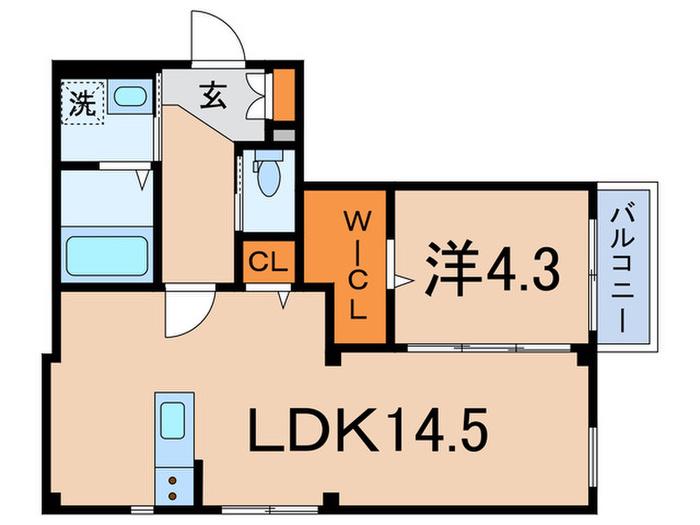 M GLANZ(1LDK/2階)の間取り写真