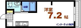 シーモ南観音(ワンルーム/1階)の間取り写真