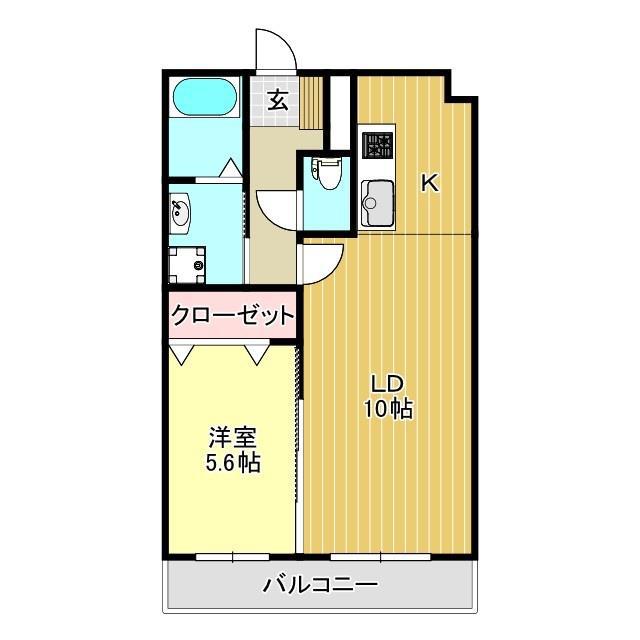 レリーフ(1LDK/3階)の間取り写真