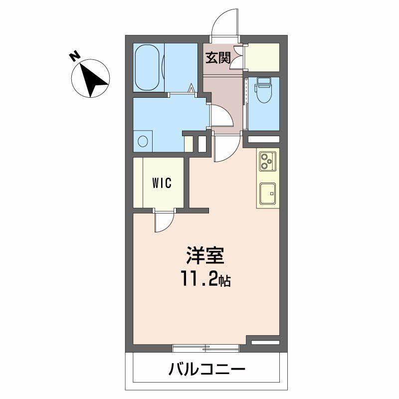 シャーメゾン ソルテ(ワンルーム/2階)の間取り写真