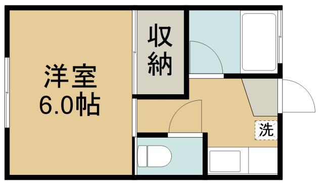 国際ハイツ(1K/2階)の間取り写真