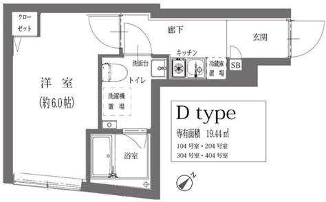 MAXIV BASIC 荻窪(1K/3階)の間取り写真