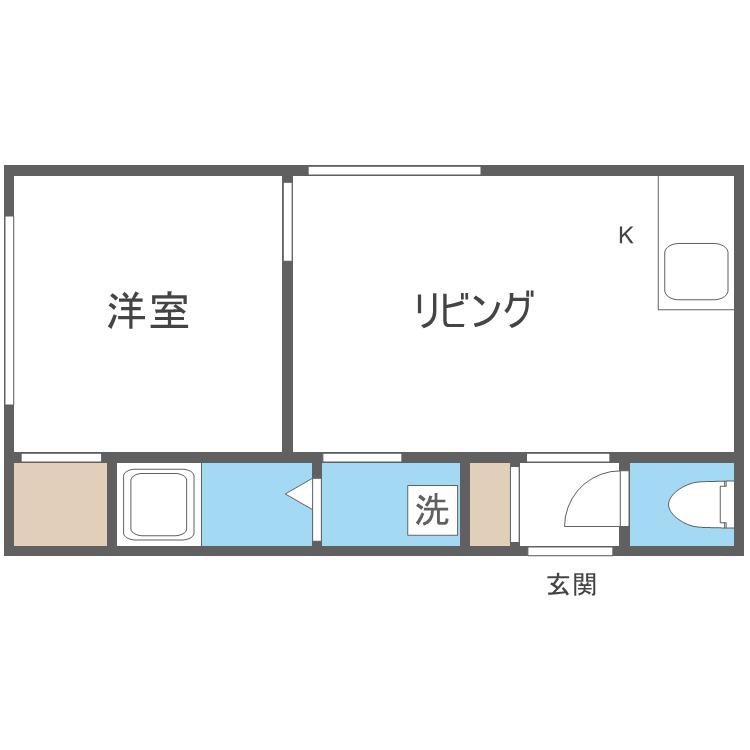 JPコート光星II(1DK/3階)の間取り写真