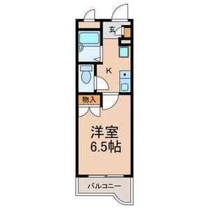 ハイツおゆみ野I(1K/2階)の間取り写真