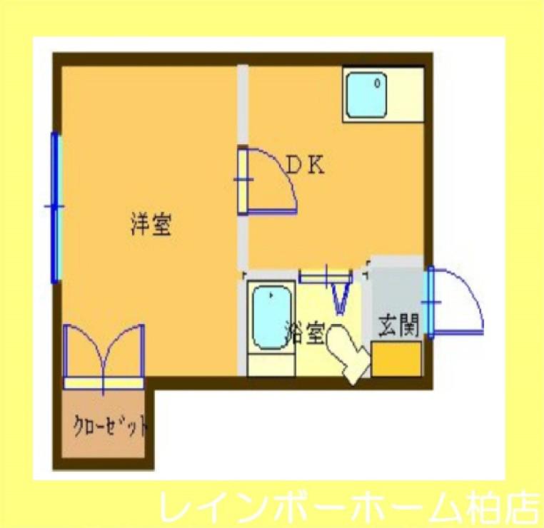 茅野コーポ(1K/1階)の間取り写真