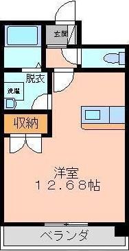 クロノス庄口公園(ワンルーム/10階)の間取り写真