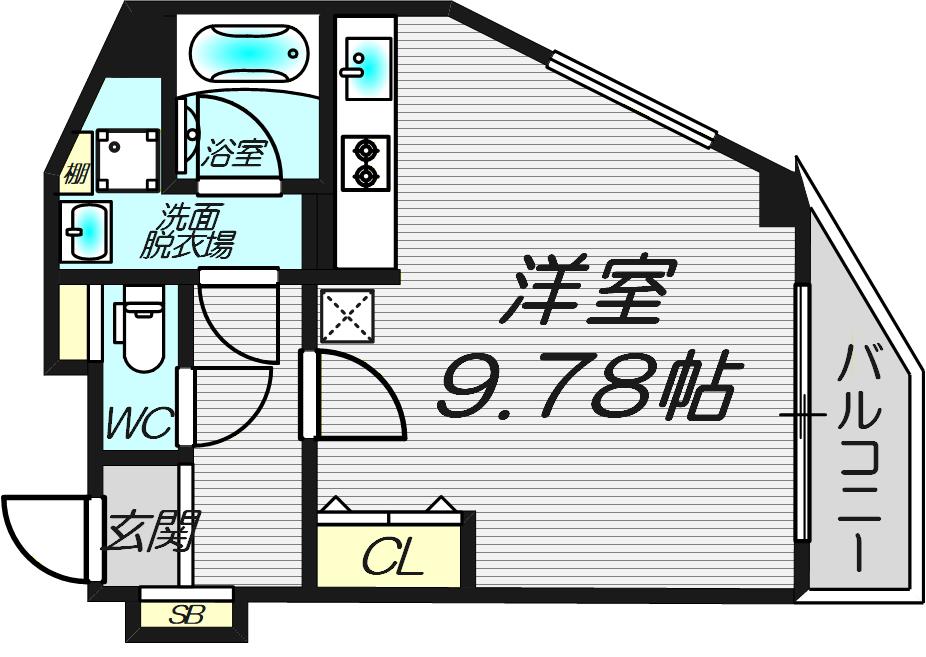 PARK HOUSE HINO(1K/3階)の間取り写真