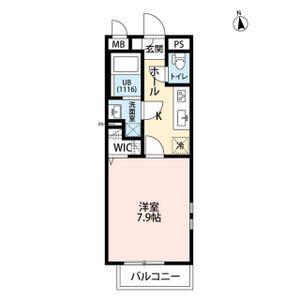 エトワールハイツ(1K/2階)の間取り写真