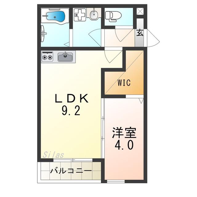 フォノン高石(1LDK/2階)の間取り写真