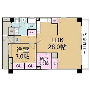 アーバンドエル新栄(1SLDK/3階)の間取り写真