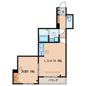 ゲラーデ目白台(1LDK/1階)の間取り写真