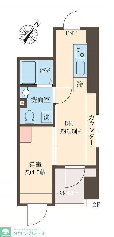 スフィア日本橋富沢町(1DK/4階)の間取り写真
