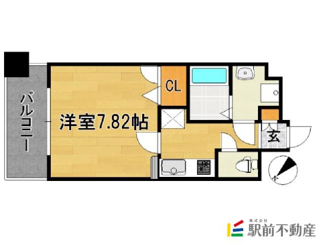 エンクレスト御供所(1K/8階)の間取り写真