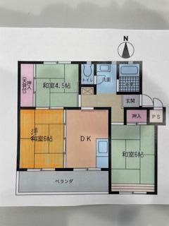 相武台団地(3DK/2階)の間取り写真