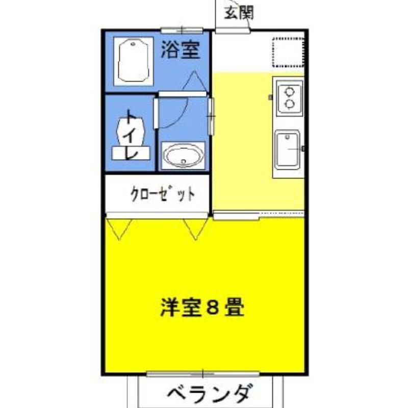 ラフォンテ・モア(1K/1階)の間取り写真