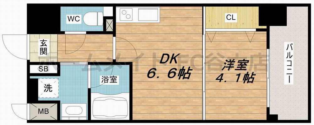 アザレア梅田(1DK/7階)の間取り写真