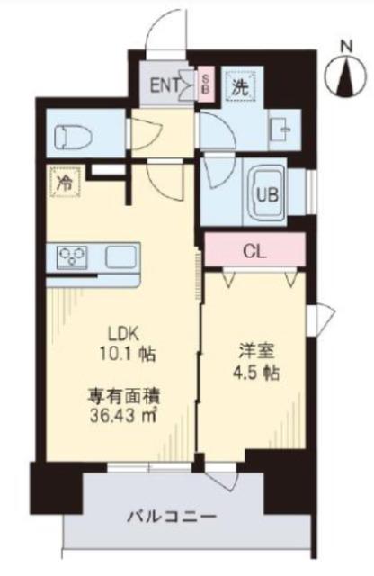 ART VI(1LDK/6階)の間取り写真