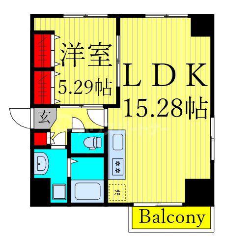 コモン西葛西(1LDK/10階)の間取り写真