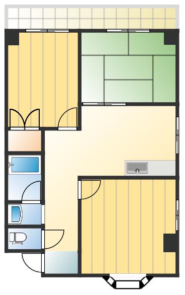第6むさしマンション(3DK/3階)の間取り写真