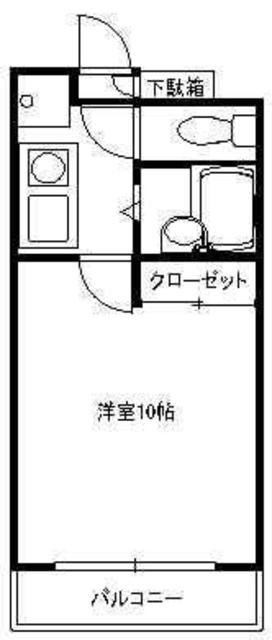 グレイトハイツ社領(1K/3階)の間取り写真