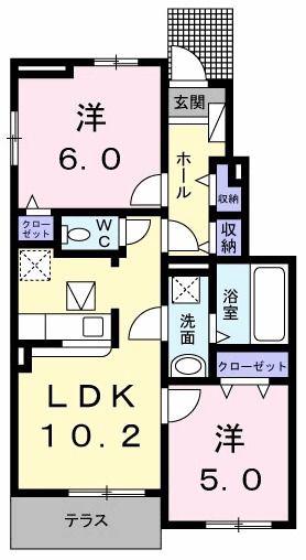 パティオ・YS(2LDK/1階)の間取り写真