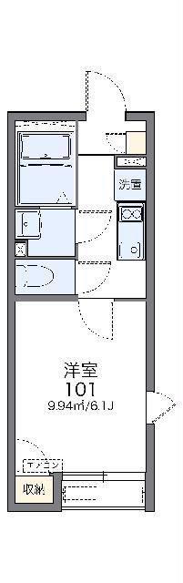 レオネクスト水木(1K/1階)の間取り写真