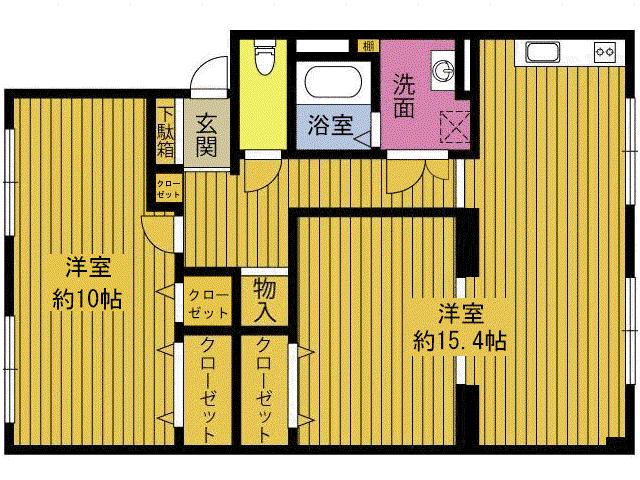 ステーションサイド坂ノ市(1LDK/4階)の間取り写真