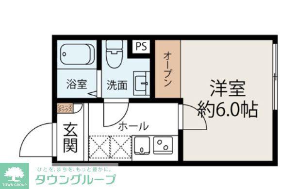 クォーク川崎(1K/1階)の間取り写真