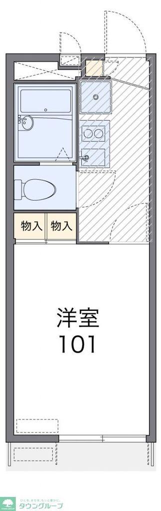レオパレスアクア(1K/2階)の間取り写真