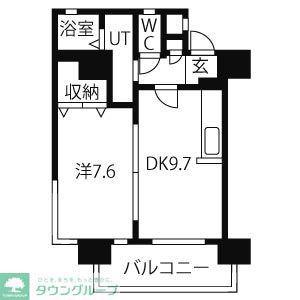 スタジオスクエア泉(1LDK/7階)の間取り写真