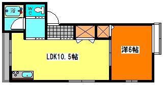 ボヌールシンワ(1LDK/1階)の間取り写真