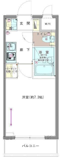 リグランド浅草雷門(1K/6階)の間取り写真