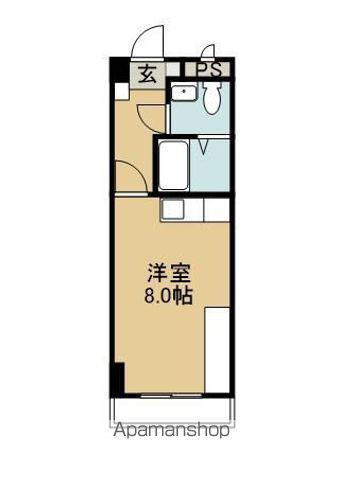リバータウン原町(ワンルーム/4階)の間取り写真