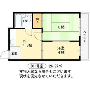 CLEAR HOSHIGAOKA.I(2K/3階)の間取り写真