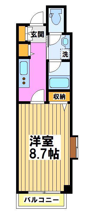 ラソ フエルサ(1K/5階)の間取り写真