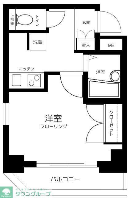 ヴェローナ戸越銀座(1K/8階)の間取り写真