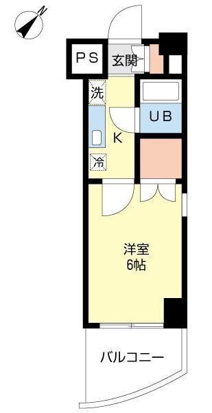 リバティーベルズ71(1K/5階)の間取り写真