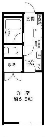 BONLEVARD KIKUNAブールヴァール菊名(1K/1階)の間取り写真