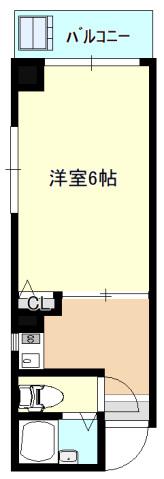 コーポ宝町(1K/5階)の間取り写真