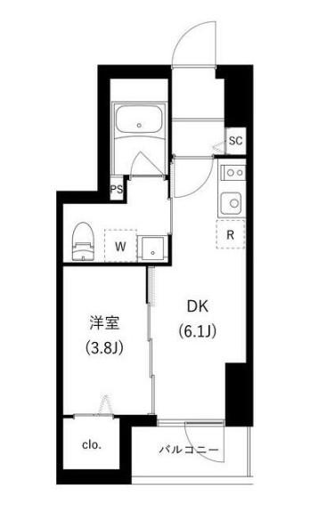 WHARF駒込 WHARF駒込(1DK/2階)の間取り写真