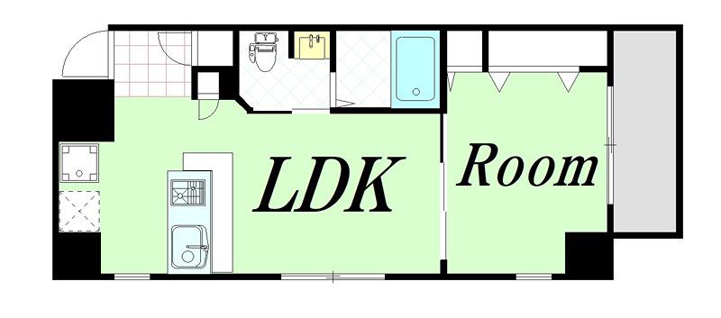 アドーラブル船場(1LDK/3階)の間取り写真