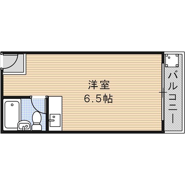三井マンション(ワンルーム/3階)の間取り写真