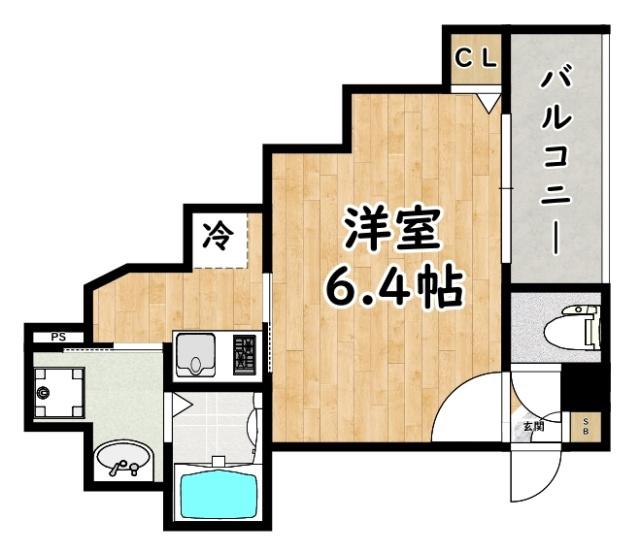 リアリーク姫島(1K/3階)の間取り写真