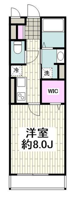 ラルジュ花見台(1K/1階)の間取り写真